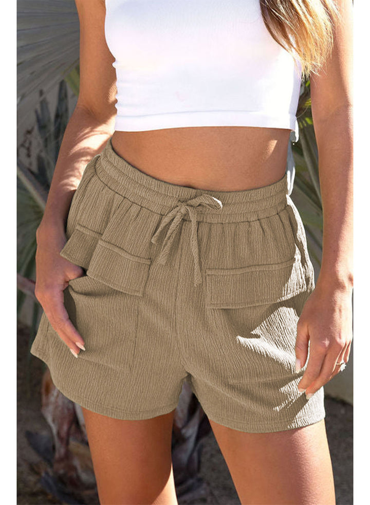 LC731329-16-M, LC731329-16-L, LC731329-16-XL, LC731329-16-S, Khaki Dokotoo Womens 2024 Casual Shorts Waist Drawstring Front Pockets Comfy Elastic Summer Shorts with Pockets S-XL
