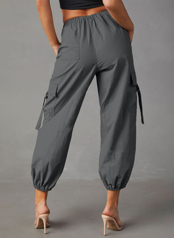 LC7712432-P3011-S, LC7712432-P3011-M, LC7712432-P3011-L, LC7712432-P3011-XL, Medium Grey Dokotoo Womens 5 Pocketed Cargo Pants Fit High Waist Casual 2024 Hiking Outdoor Pants S-XL